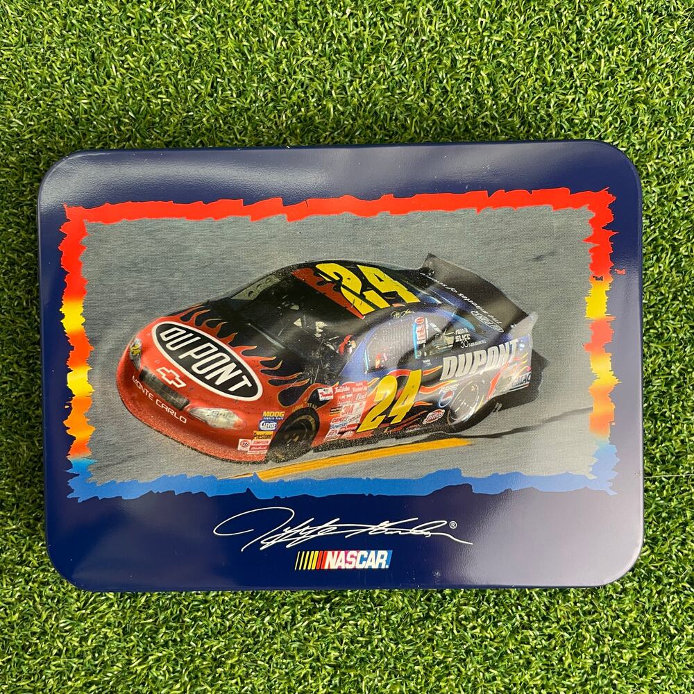 Vintage Jeff Gordon #24 NASCAR Playing Cards Collector Tin Two Decks